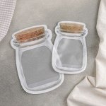 Набор пакетов для хранения сыпучих продуктов, 2 шт: 15,5?10 / 19,6?12,6 см, застежка zip-lock