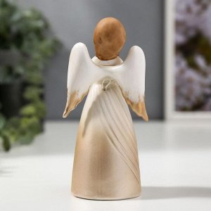 Сувенир керамика колокольчик "Девочка-ангел в платье-волна" 14,2х5,2х6,7 см