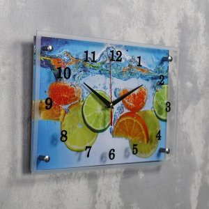 Часы настенные, серия: Кухня, "Лайм и апельсин"25х35 см, в ассортименте