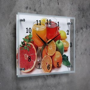 Часы настенные, серия: Кухня, "Цитрусы", 25х35  см, в ассортименте