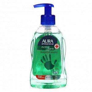 Жидкое мыло AURA для всей семьи с антибактериальным эффектом 300 мл