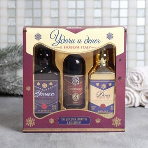 Набор «Богатства»: гель для душа Виски и шампунь Виски 250 мл, дезодорант 50 г, аромат мужского парфюма