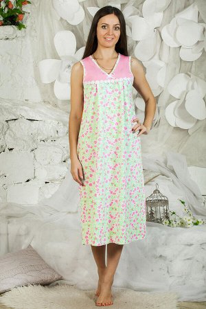 Сорочка ночная женская,мод. 431, трикотаж (Настроение, розовый)
