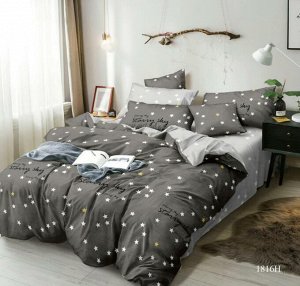 Комплект постельного белья 2-спальный с Евро простыней, поплин (Мерцание)
