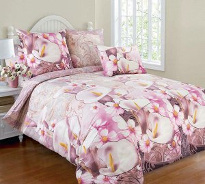 Комплект постельного белья 2-спальный, бязь "Люкс" (Амалия, розовый)