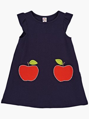 Платье "Яблочки" (92-116см) UD 1617 т.синий