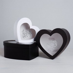 Набор коробок-сердец с PVC «Тебе от меня», 16 х 14 х 6 - 22 х 20 х 9 см