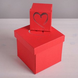 Набор подарочных коробок распадающихся 5 в 1 «С любовью», 9 ? 9 ? 9?21 ? 21 ? 21 см