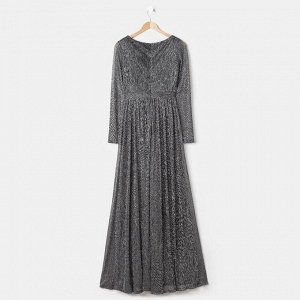 Платье женское MINAKU, цвет серебро, размер 42