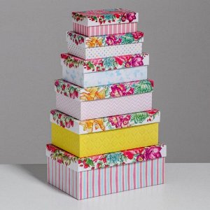 Набор подарочных коробок 10 в 1 «Цветы», 32.5 ? 20 ? 12.5?12 ? 7 ? 4 см