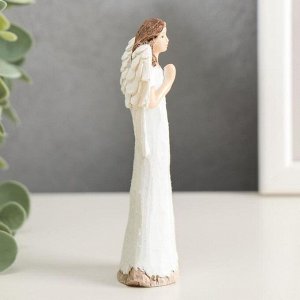 Сувенир полистоун "Ангел-девушка в белом платье" МИКС 10,5х4,2х2,5 см