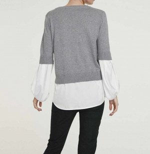 Пуловер 2 в 1, серый