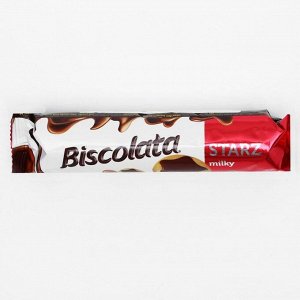 Печенье Biscolata Starz Milky c молочным шоколадом и молочным кремом, 88 г