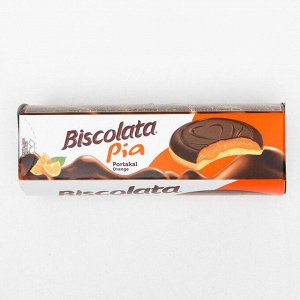 Печенье Biscolata Pia KEK c апельсиновой начинкой покрытой темным шоколадом, 100 г