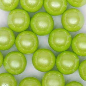 Кондитерская посыпка «Сахарные шарики» 12 мм, зелёные, перламутровые, 50 г