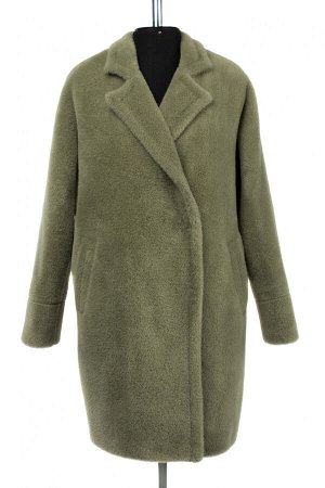 02-3035 Пальто женское утепленное Ворса оливковый