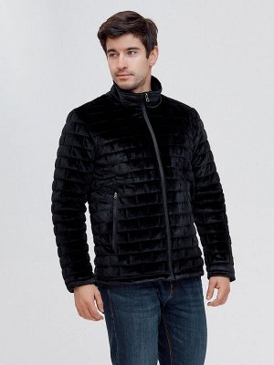 Куртка велюровая классическая Valianly черного цвета 93352Ch