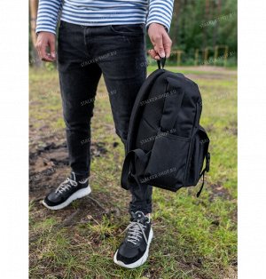 Рюкзак с накладным карманом с клапаном спереди, CH-7018, black