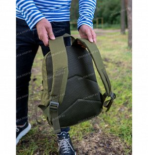 Рюкзак с накладным карманом с клапаном спереди, CH-7018, olive