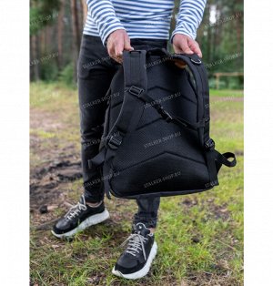 Рюкзак с двумя косыми карманами спереди, CH-7017,black