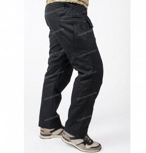 Pants UTL, fleece, 97%cotton 3%polyester Canvas, black