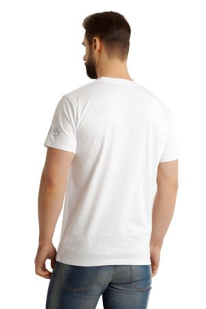 Мужская светящаяся футболка хлопок Alpha Endless 4204 White