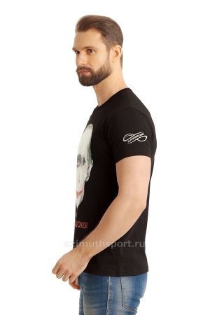 Светящаяся мужская футболка стрейч Alpha Endless 4204 Black
