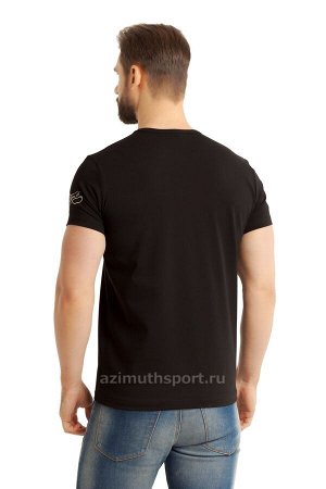Светящаяся мужская футболка стрейч Alpha Endless 4204 Black