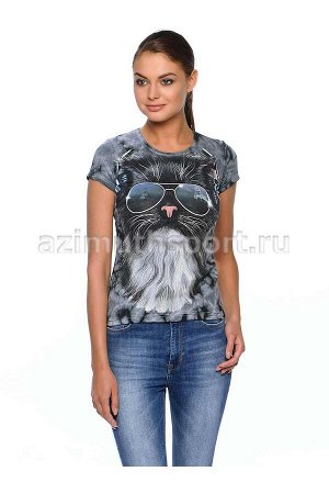 Женская футболка Stella  Кот в очках