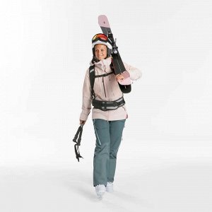 Куртка лыжная для фрирайда женская розовая JKT SKI FR900 WEDZE