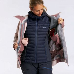 Куртка лыжная для фрирайда женская розовая JKT SKI FR900 WEDZE