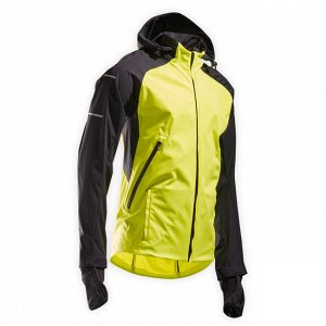 Куртка для бега  водоотталкивающая мужская kiprun warm regul зеленая kiprun
