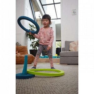 Легинсы детские для девочек 100 Baby Gym розовые с принтом DOMYOS