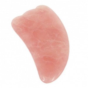 Скребок Гуаша Розовый кварц 9х5 см