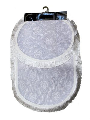 Набор ковриков 3-х пр. с велюром для ванны туалета в ассортименте светло серый