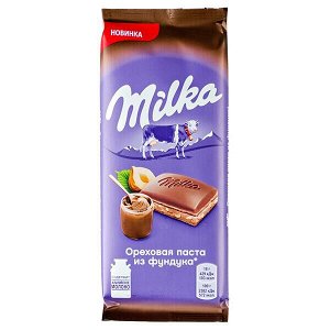 Шоколад Милка Ореховая паста из фундука 85 г