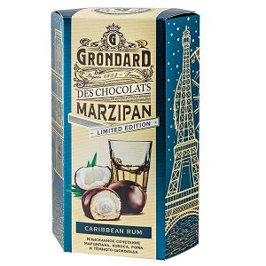Конфеты GRONDARD МАРЦИПАН с кокосовой начинкой и ромом 140 г