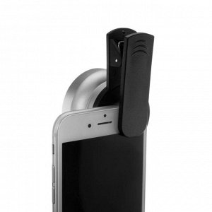 Широкоугольный макрообъектив-линза для телефона 2 в 1, 0.45Х, 37 мм, серебристый 5106505