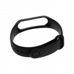 Ремешок для фитнес-браслета Mi Band 3/4 Luazon, ребристый, черный