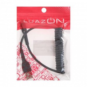 Кабель LuazON, microUSB - USB, 2 А, 1 м, вид пружина, чёрный