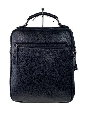 Мужская сумка из фактурной натуральной кожи, цвет чёрный