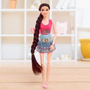 Кукла модель шарнирная «Эмма» в платье, МИКС