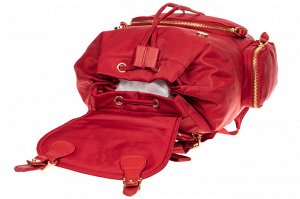 Текстильный женский рюкзак, цвет красный