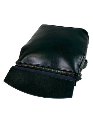 Рюкзак-трансформер из натуральной кожи, цвет тёмно-зелёный