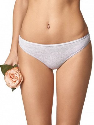 LUI et ELLE EC0133 melange gris Женские трусы стринги классическая посадка, ультра тонкая и мягкая резинка