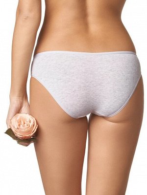 LUI et ELLE EC0345p melange gris Женские трусы слипы классические низкие по бёдрам