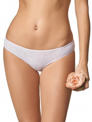LUI et ELLE EC0345p melange gris Женские трусы слипы классические низкие по бёдрам