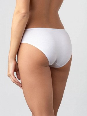 LUI et ELLE EC0346 blanc Женские трусы слипы классические из мягкого экологичного хлопка