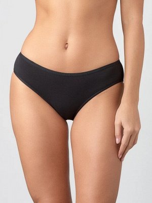 LUI et ELLE EC0346 noir Женские трусы слипы классические из мягкого экологичного хлопка