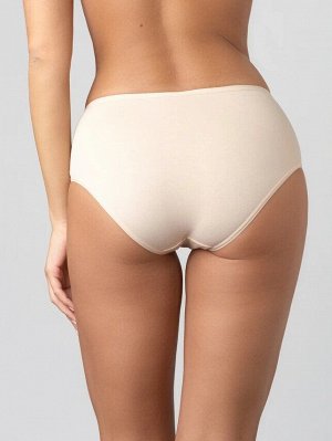 LUI et ELLE EC0359 beige Трусы женские Макси Слипы из хлопка, с широкой удобной боковой частью.